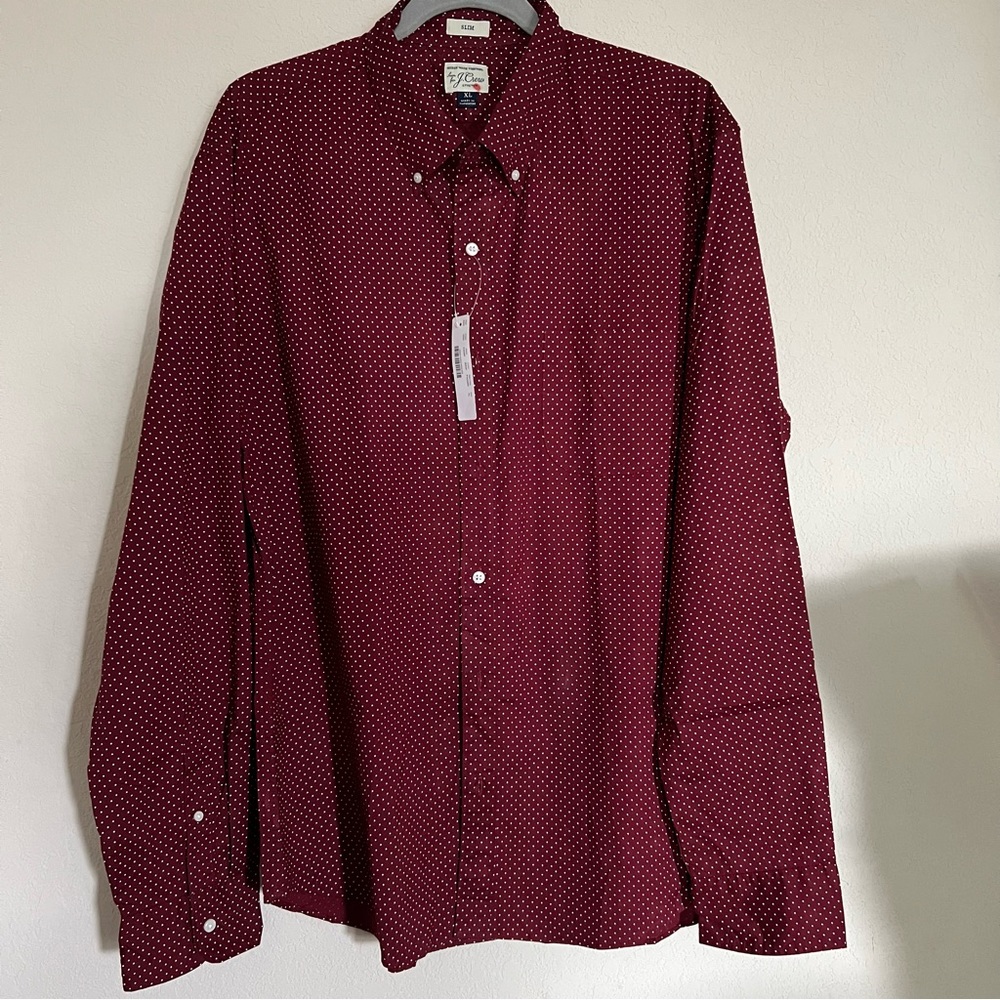 JCrew Secret Wash Long Sleeve Shirt XL Slim